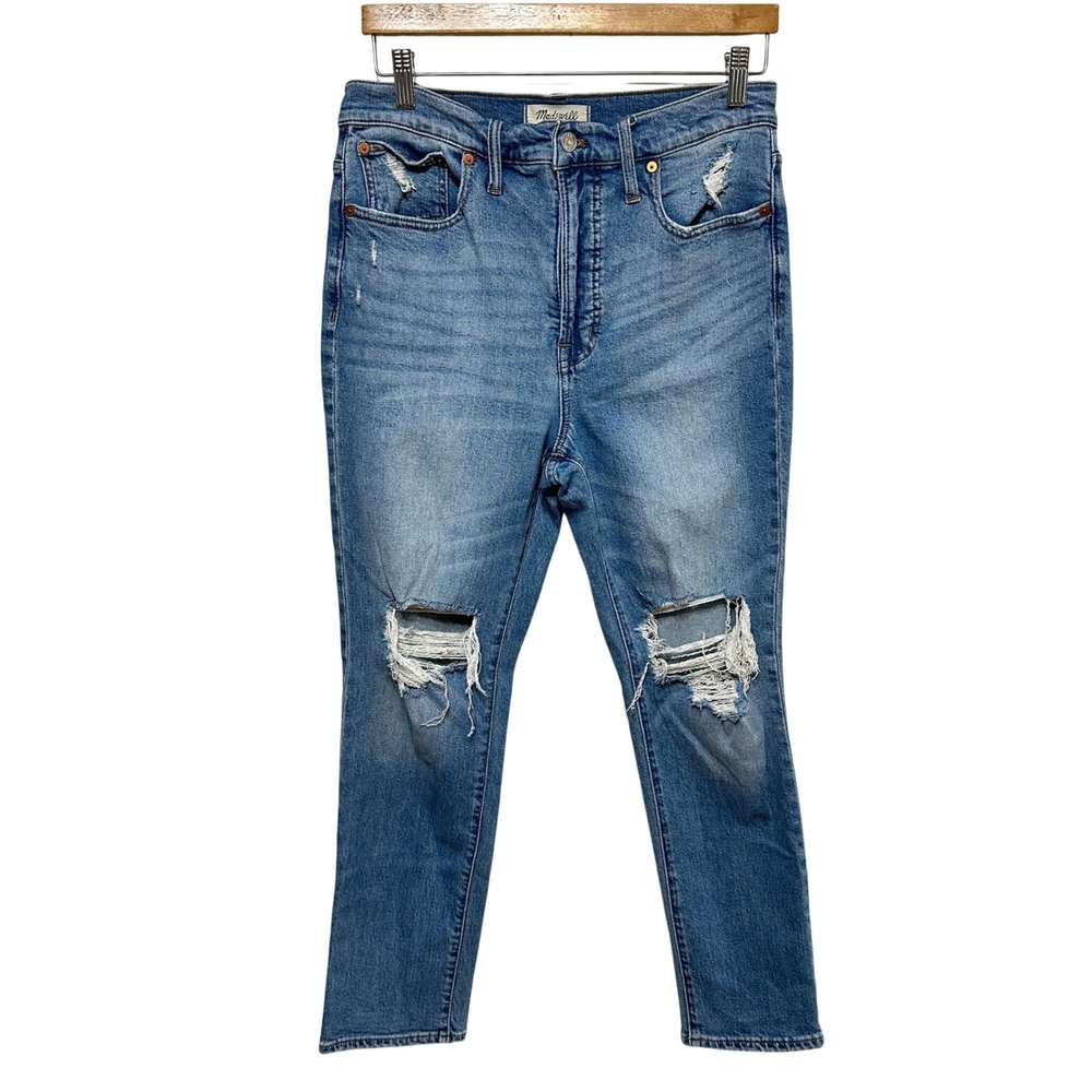 Madewell The Perfect Vintage Jean Women 28x26 Blue Distressed High Rise Denim